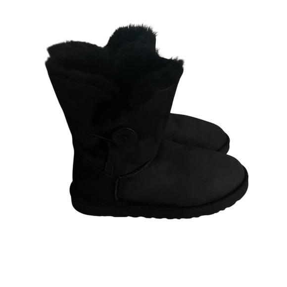 UGG  Bailey Button Black Winter  Boots Cozy Style Size 7 - Picture 5 of 9